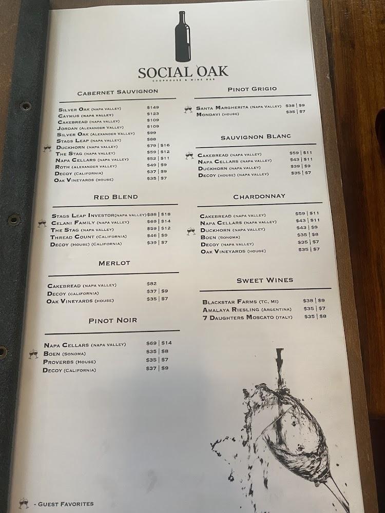 Social Oak Chophouse & Wine Bar Menu image 3