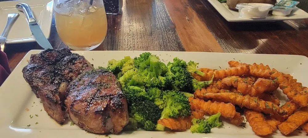 Steak Broccoli Sweet Potatoes Fries